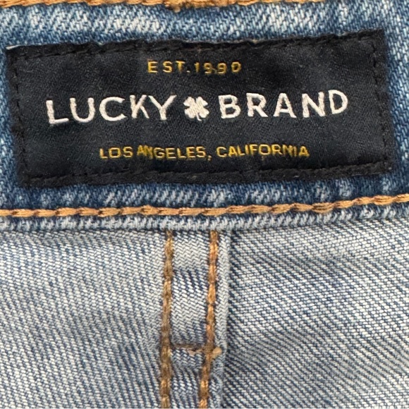 Lucky Brand Bridgette High Rise Bootcut Jeans Size 2 / 26 Light Wash Slit Hem - Picture 5 of 9